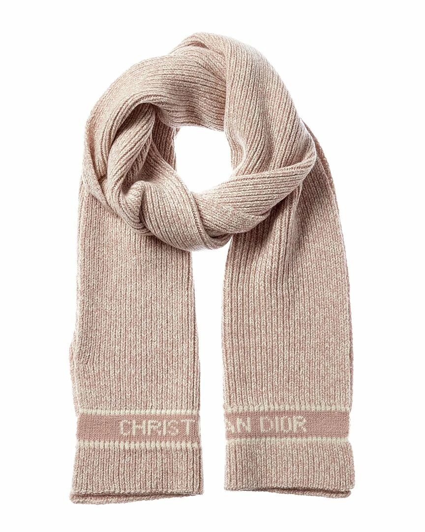 Dior D-White Wool & Cashmere-Blend Scarf Women Scarves & Wraps