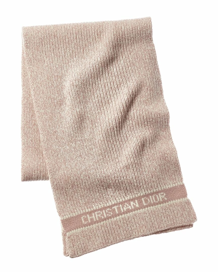 Dior D-White Wool & Cashmere-Blend Scarf Women Scarves & Wraps - Image 2