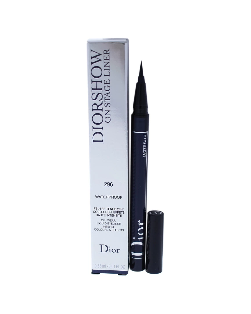 Dior 0.01oz #296 Matte Blue Diorshow On Stage Waterproof Liquid Eyeliner Women Face & Eye Makeup