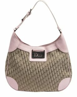 Dior Limited Edition Beige Diorissimo Canvas John Galliano Hobo Bag (Authentic Pre-Owned) Women Shoulder Bags