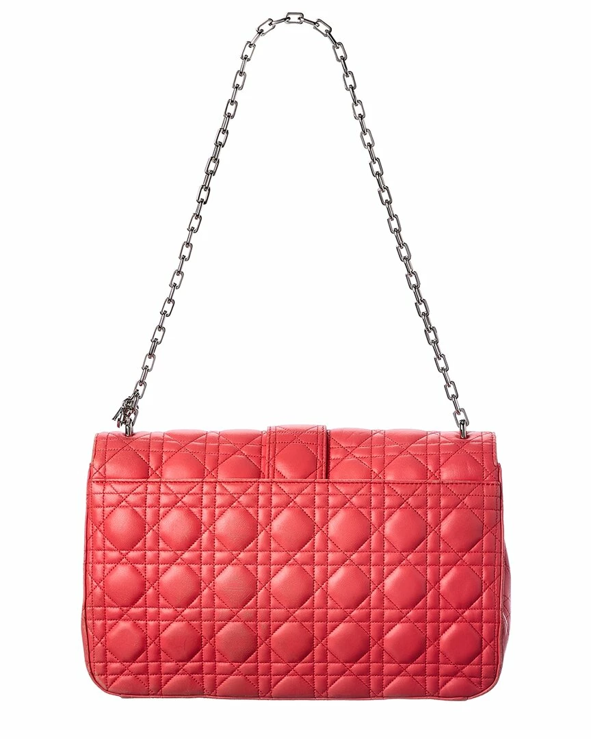 Dior Coral Leather Large Miss Dior Flap Bag (Authentic Pre-Owned) Women Shoulder Bags - Image 2