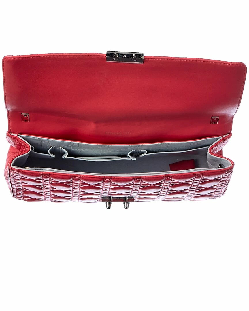 Dior Coral Leather Large Miss Dior Flap Bag (Authentic Pre-Owned) Women Shoulder Bags - Image 4
