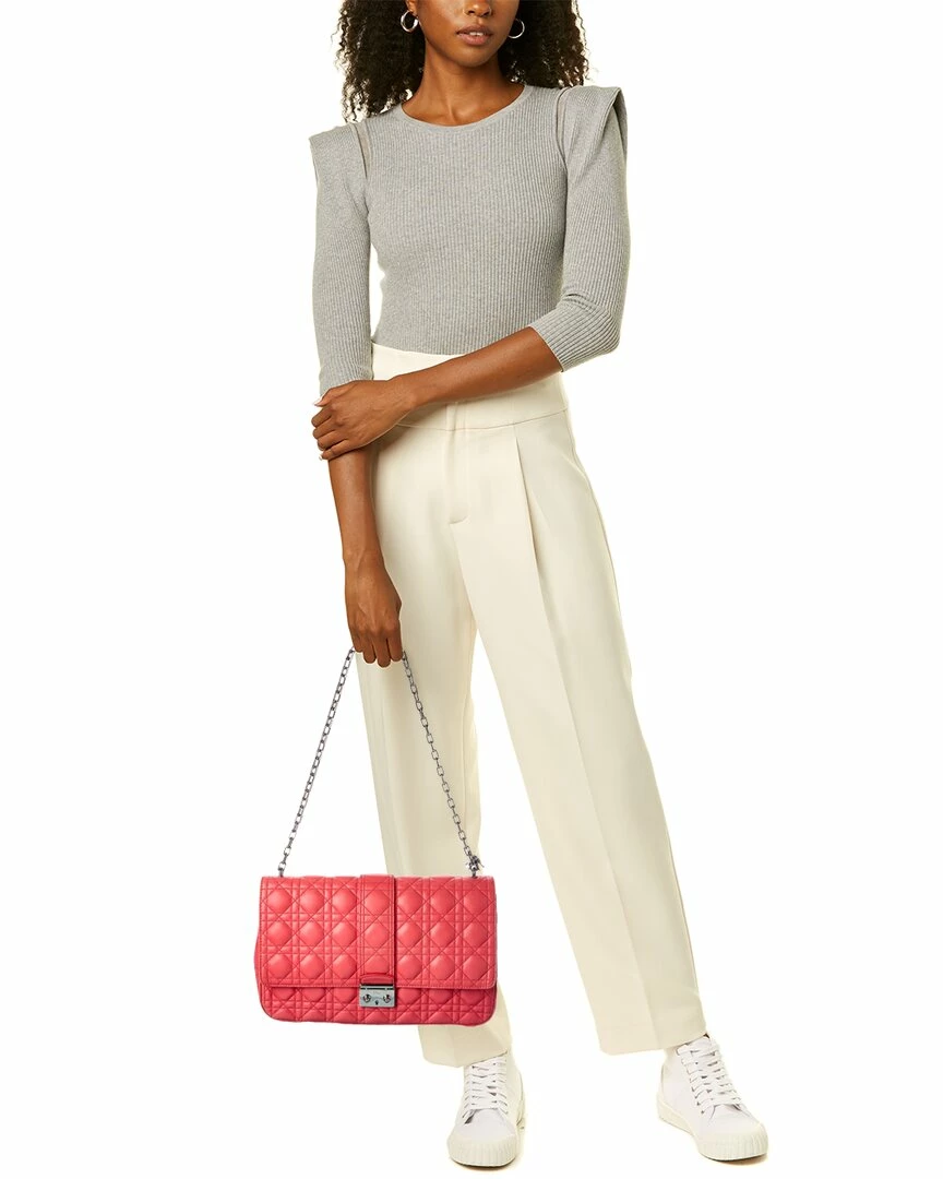 Dior Coral Leather Large Miss Dior Flap Bag (Authentic Pre-Owned) Women Shoulder Bags - Image 5