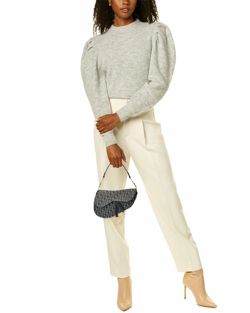 Dior Grey Canvas Oblique Saddle Bag (Authentic Pre-Owned) Women Shoulder Bags - Image 5