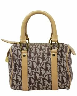 Dior Brown Trotter Canvas Diorissimo Bag (Authentic Pre-Owned) Women Shoulder Bags