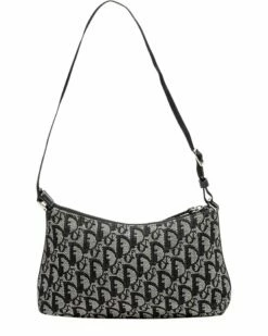 Dior Black Diorissimo Canvas John Galliano Shoulder Bag (Authentic Pre-Owned) Women Shoulder Bags