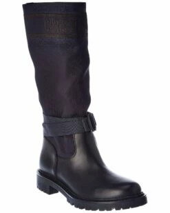 Dior D-Major Leather Long Boot Women Boots Blue