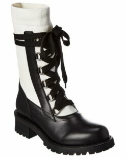Dior Diorland Lace-Up Leather Boots Women