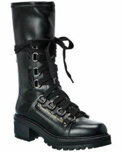 Dior D-Fight Leather Boot Women Boots