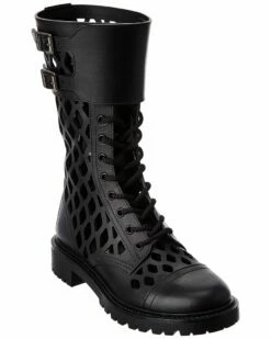 Dior D-Trap Leather Boot Women Boots