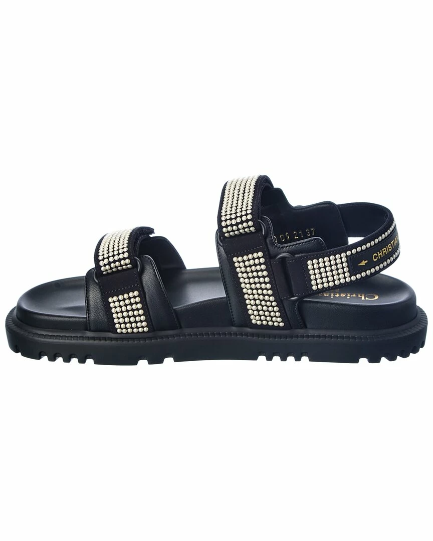 Dior Dioract Leather Sandal Women Flat Sandals - Image 2
