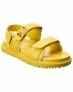 Dior Dioract Leather Sandal Women Flat Sandals