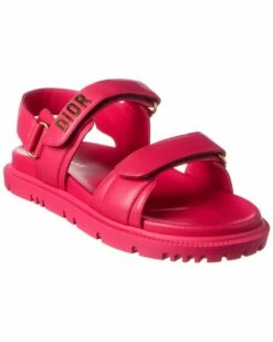 Dior Dioract Leather Sandal Women Flat Sandals