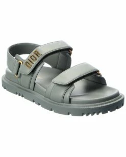 Dior Dioract Leather Sandal Women Flat Sandals