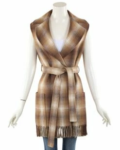 Dior Fringe Wool Sweatervest, Size FR 36 (Authentic Pre-Owned) Women Tops