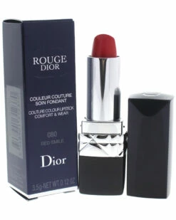 Dior 0.12oz #080 Red Smile Rouge Couture Colour Comfort & Wear Lipstick Women Lip & Cheek Makeup