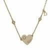 Dior Plated Heart Pendant Necklace (Authentic Pre-Owned) Women Necklaces