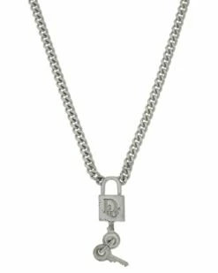 Dior Lock & Key Pendant Necklace (Authentic Pre-Owned) Women Necklaces