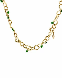 Dior 18K Emerald Necklace Women Necklaces