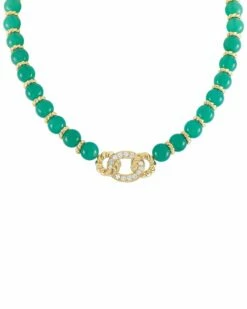 Christian Dior 18K 0.78 Ct. Tw. Diamond & Chalcedony Necklace Women Necklaces